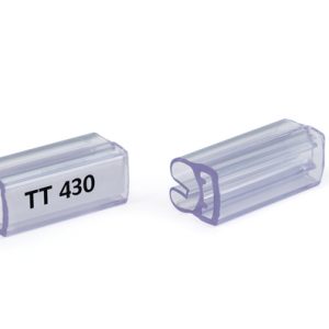 Cable marker, thermal transfer print, ⌀10.8-14.6mm, transparent, bag=100pcs.