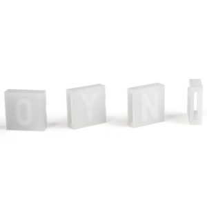Cable marker, embossing "-", 16.1x6.0mm, natural, pack=50pcs.