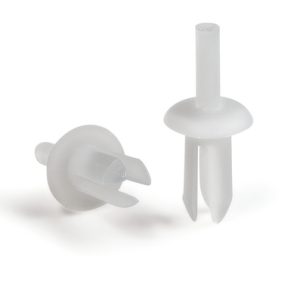 Plastic rivet fastener, ?4.7 - 4.9 mm, T=2.5 - 7.0mm, black 100pcs.
