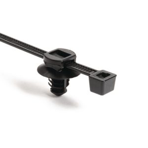Fixing tie for hole (round), inside serrated, ⌀2.0-50.0mm, black, 5000pcs.