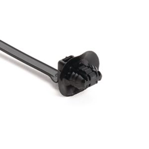 Fixing tie for hole (oval), outside serrated, ⌀2.0-50.0mm, black, 1000pcs.