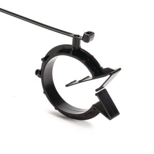 Fixing tie with pipe/tube holder, inside serrated, ?2.0-35.0mm, black, 250pcs.