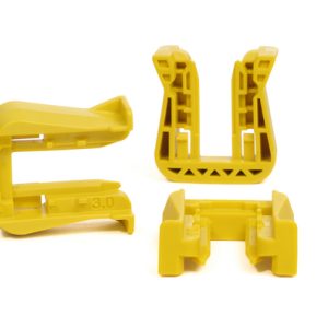 Fixing slider for connectors, T=3.0mm, yellow, 2200pcs.