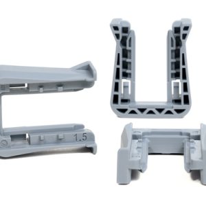 Fixing slider for connectors, T=1.5mm, grey, 1500pcs.