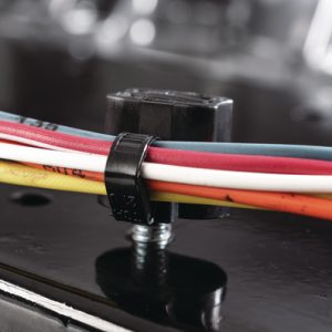 Fixing tie for stud, outside serrated, ⌀2.0-35.0mm, black, 500pcs.