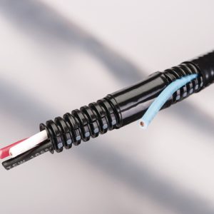Corrugated tubing, nom?19.05mm, OD=25.12mm, ID=19.28mm, red, 167.60m
