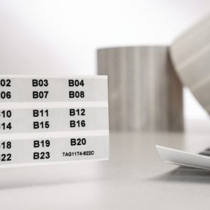 Label, weather resistant/chemical resistance, transparent, thermal transfer print, 5.08x16.5mm, 5000pcs.