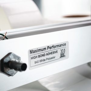 Label, weather resistant/chemical resistance, white, thermal transfer print, 25.40x50.8mm, 3000pcs.