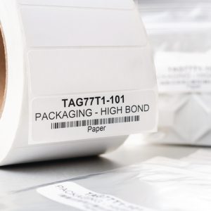 Label, weather resistant/chemical resistance, white, thermal transfer print, 76.2x76.2mm, H2=79.20mm, 2000pcs.