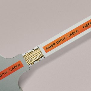 Warning label, pre-printed, W=25.40mm, H=50.80mm, L=38.10mm, orange, pack=1Reel