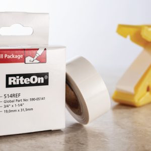 Cable label, self laminating, Refill pack, white, manual marking, 9.50x19.05mm, H2=31.75mm, 200pcs.