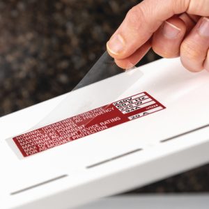 Protective laminate HELATAG, transparent, 57.10x106.6mm, 50pcs.