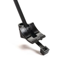 Fixing tie for stud, inside serrated, ⌀20.0-40.0mm, black, 250pcs.