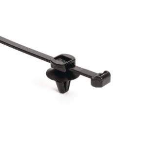 Fixing tie for hole (round), outside serrated, ⌀5.0-45.0mm, black, 500pcs.