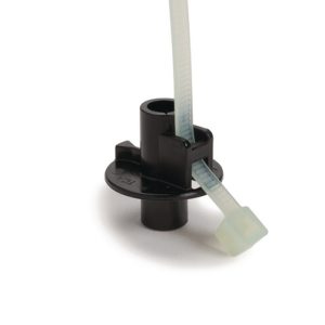 Fixing tie for stud, inside serrated, ?45.0mm, black, 500pcs.