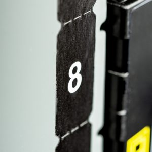 Label, weather resistant/chemical resistance, black, thermal transfer print, 12.7x25.4mm, 2500pcs.