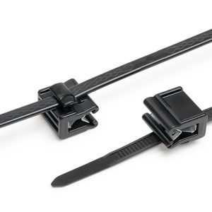 Fixing tie for edge, outside serrated, ⌀1.0-45.0mm, black, 500pcs.