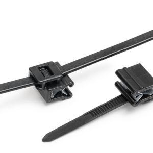 Fixing tie for edge/for cable bundles, outside serrated, ⌀4.0-45.0mm, black, 500pcs.