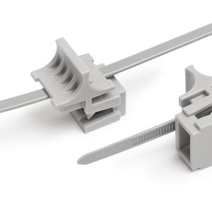 Fixing tie, outside serrated, ?12.4mm, grey, 2500pcs.