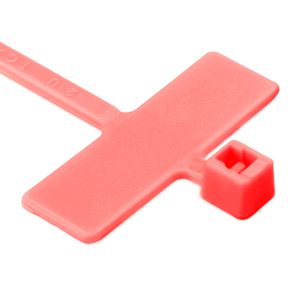 Identification cable tie tamper-evident, 100.0x25.0mm, ⌀4.8-19.0mm, red, 100pcs.