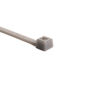 Cable tie inside serrated, 202.0x4.7mm, ?8.0-50.0mm, grey, 100pcs.