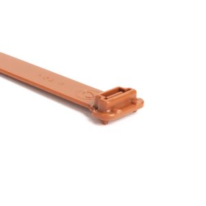 Cable tie inside serrated, 230.0x12.7mm, ?9.5-57.1mm, brown, 300pcs.