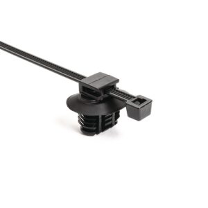 Fixing tie for hole (oval), inside serrated, ?5.0-50.0mm, black, 2000pc.