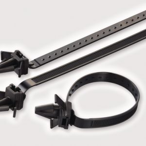 Fixing tie for hole (round), ⌀7.8-38.0mm, black, 100pcs.