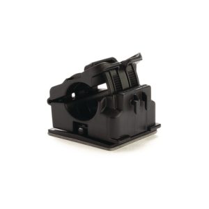 Cable clip for adhesive use/with pipe/tube holder, Dmin=12.70mm, Dmax=19.56mm