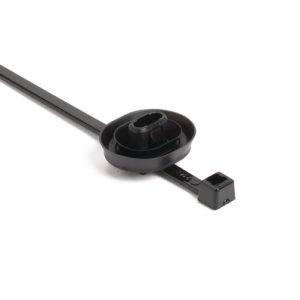 Fixing tie for hole (round), inside serrated, ⌀3.0-50.0mm, black, 4000pcs.