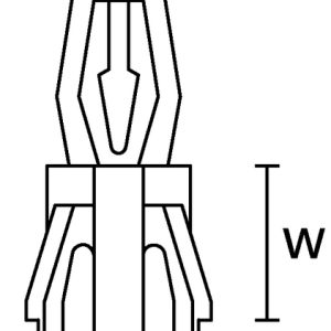 Cable spacer, ⌀4.0 mm, T=1.3 - 1.9mm, natural, 100pcs.