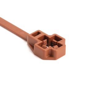 Fixing tie for stud, outside serrated, ?3.5-50.0mm, brown, 2000pcs.