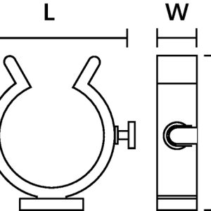 Cable clip for stud, Dmin=5.0mm, Dmax=6.0mm