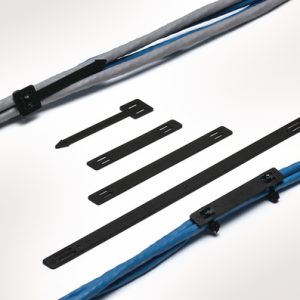 Cable tag, manual marking, 201.0x9.0mm, black, bag=100pcs.