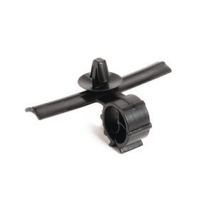Bundling clip for hole (round)/with pipe/tube holder, L=60.4mm, SO=15.0mm, black, 1000pcs.