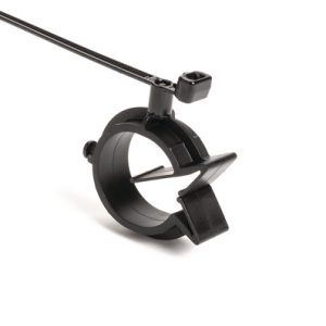 Fixing tie with pipe/tube holder, ?2.0-50.0mm, black, 250pcs.