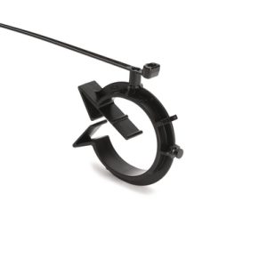 Fixing tie with pipe/tube holder, ⌀2.0-50.0mm, black, 250pcs.