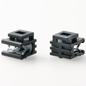 Cable tie mount for edge, Wmax=4.8mm, T=1.6-4.0mm, black, 100pcs.
