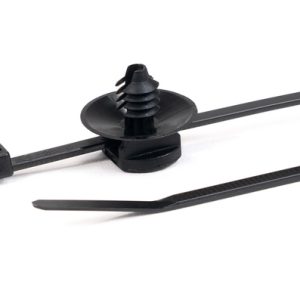 Fixing tie for hole (round), inside serrated, ⌀4.0-22.0mm, black, 500pcs.