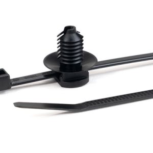 Fixing tie for hole (round), inside serrated, ⌀5.0-30.0mm, black, 500pcs.