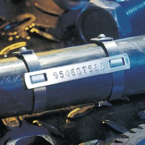 Stainless steel cable marker Hellermark, embossing, 10.00x73.0mm, 100pcs.