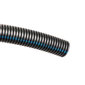 Corrugated tubing, nom?38.1mm, OD=38.10mm, ID=41.83mm, black, 30.48m