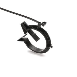 Fixing tie with pipe/tube holder, ⌀2.0-50.0mm, black, 250pcs.