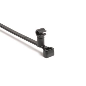 Fixing tie with pipe/tube holder, ⌀2.0-35.0mm, black, 500pcs.