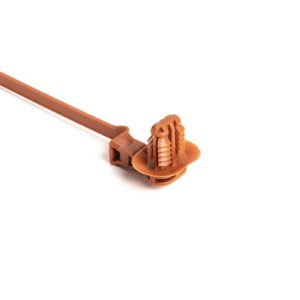 Fixing tie for hole (oval), outside serrated, ⌀1.8-50.0mm, brown, 2500pcs.