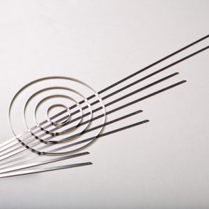 Stainless steel cable tie, punch lock, 360x5.9mm, ?5-100mm, metal, 100pcs.