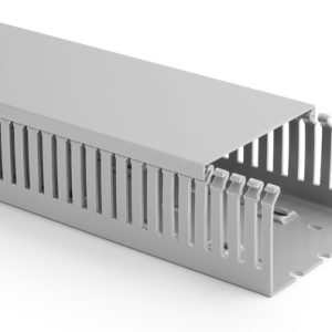 Wiring duct, narrow fingers, 80x60mm, L=2m, grey, 24m