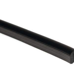 Grommet strip, T=2.4mm, W=6.4mm, W2=2.4mm, H=7.1mm, H2=5.6mm, -65 ?C to +105 ?C, intermittent +135 ?C, black, 75m