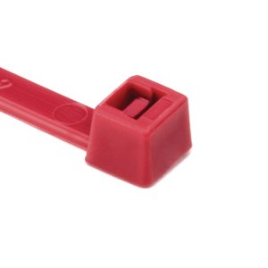 Cable tie inside serrated, 390.0x4.8mm, ⌀1.5-110.0mm, red, 1000pcs.