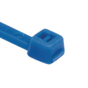 Cable tie inside serrated, 100.0x2.5mm, ?1.5-22.0mm, blue, 1000pcs.